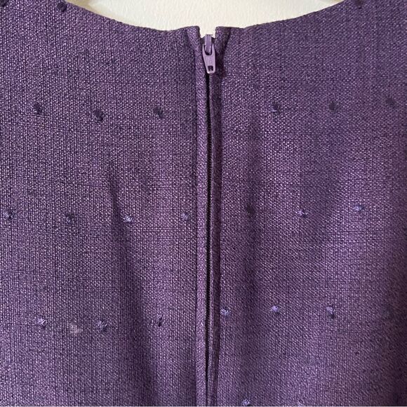 R & K Plus Size Short Sleeve Purple Embroidered Dress Size 14 - Picture 6 of 8